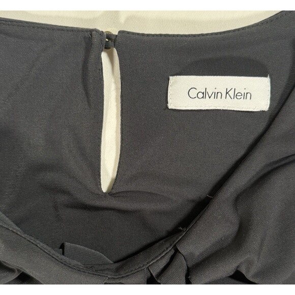 Calvin Klein Minimalist Tank Top Gray Keyhole Back 90s CBK Style Blouse - Picture 4 of 6